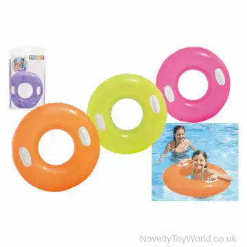 Inflatable Swim Ring Tubes with Handles - Intex (75cm)