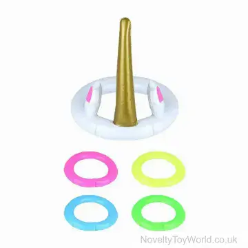 Inflatable Unicorn Hoop Throw Game Set
