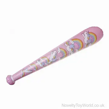 Inflatable Unicorn & Rainbows Baseball Bat (85cm)