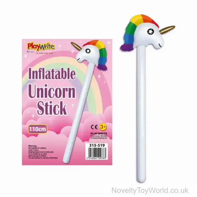 Bulk Buy Inflatable Unicorn Sticks (110cm) | Wholesale Inflatable Toys UK