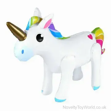 Inflatable Unicorn White & Rainbow (50cm)