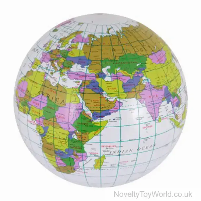 Bulk Buy Inflatable World Globe (40cm) | Wholesale Novelties UK