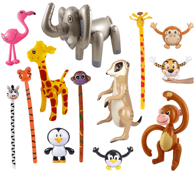 Inflatable Zoo Animal Themed Assortment | Bulk Buy Wholesale Novelties UK