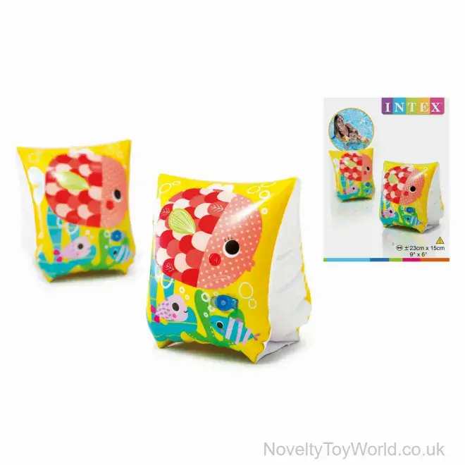 INTEX Tropical Themed Arm Bands - Ages 3-9 (23cm x 15cm)