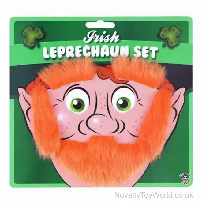 Bulk Buy | Irish Leprechaun Stick on Facial Hair Set - Fancy Dress