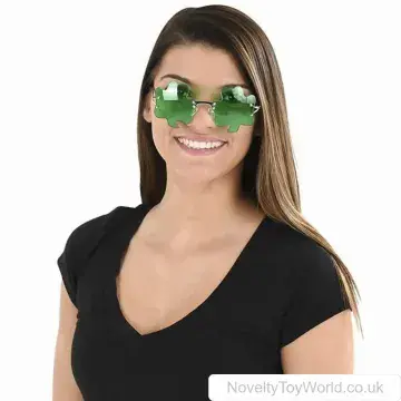 Irish Shamrock Metal Frame Sunglasses - Adult