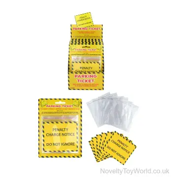 Joke Parking Tickets For Windscreen UK - Pack of 6