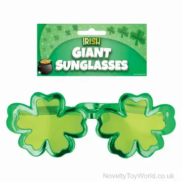 Jumbo Frame Irish Clover Novelty Glasses