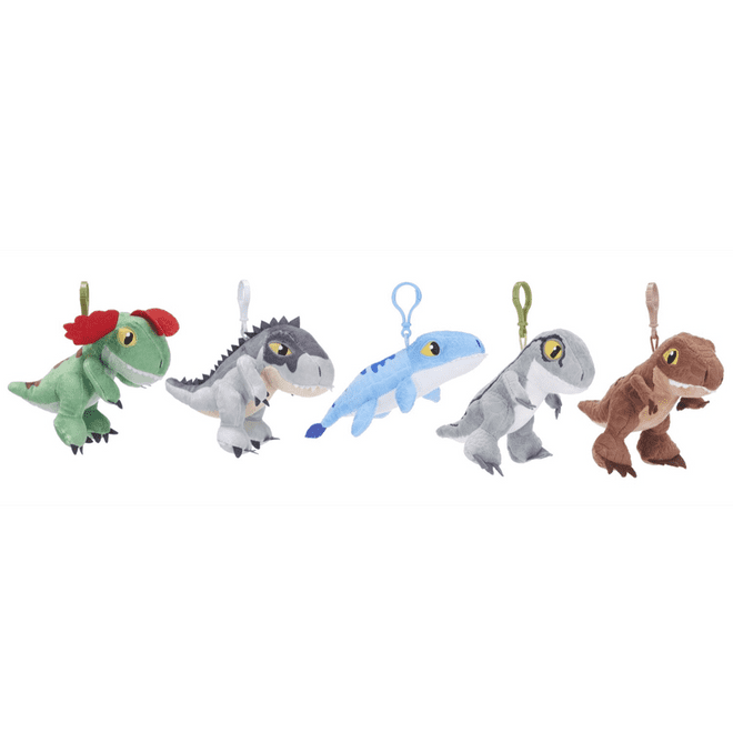 Bulk Buy | Jurassic World Dominion Dinosaur Bag Clips - 5 Assorted (12cm)