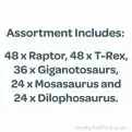 Bulk Buy | Jurassic World Dominion Dinosaur Bag Clips - 5 Assorted (12cm)