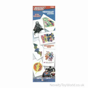 Justice League Flat Pack Vending Tattoos