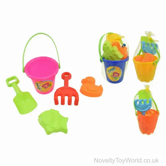 Wholesale | Kid's Beach Bucket, Spade & Sand Shapers Kit - Toddler Toys