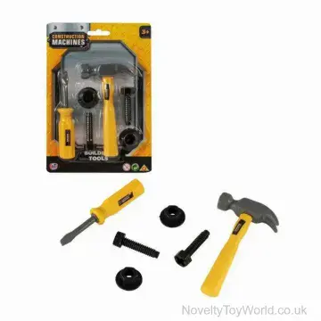 Kid's Builder's Tool Set In Display - 6 Pieces