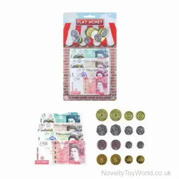 Kid's Pretend Play Money - Coins & Banknotes