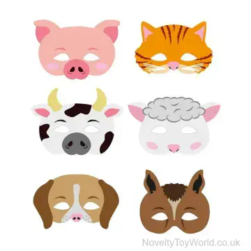 Kids' Card Farm Animal Masks - Pack of 12