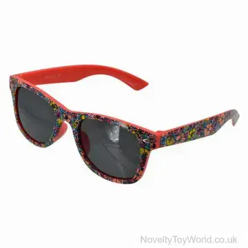 Kids Flower Print Wayfarer Sunglasses