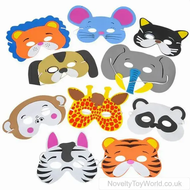 Wholesale | Kids' Foam Animal Masks - Children's Fancy Dress | UK Fancy Dress