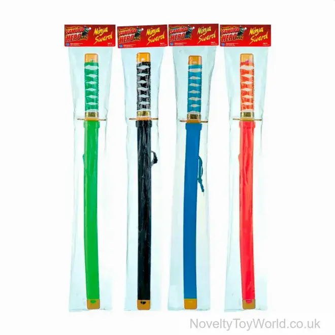 Bulk Buy | Kids Toy Ninja Swords in Red, Blue & Black 60cm - Play Weapons