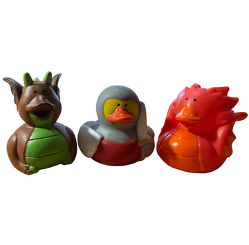 King Arthur & Dragons Character Rubber Ducks (5cm)