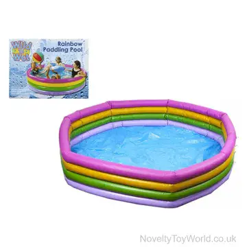Large 4 Ring Paddling Pool For Garden - 1.77m