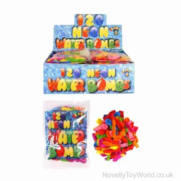 Large Bags of 120 Water Bombs - Bright Colours