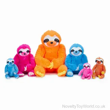 Large Colourful Sloth Soft Plush Toy - 3 Assorted (71cm)