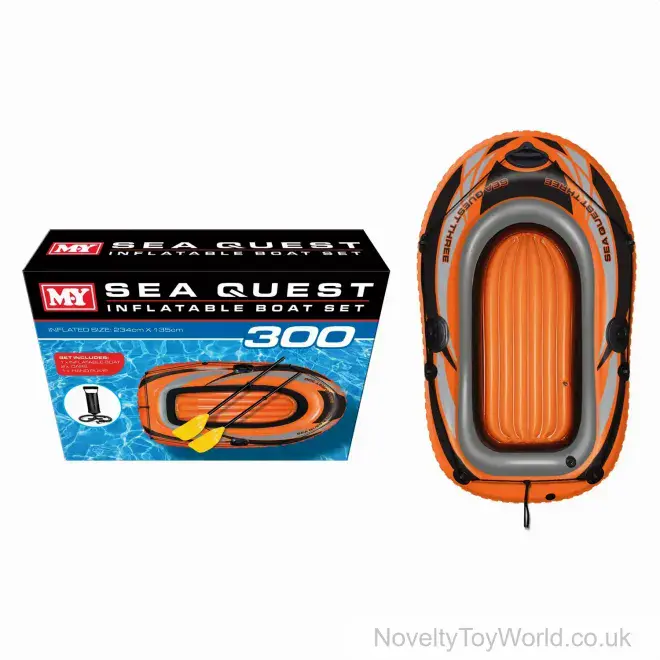 Large Inflatable Dinghy Boat Set (234cm x 135cm) | Summer Wholesale