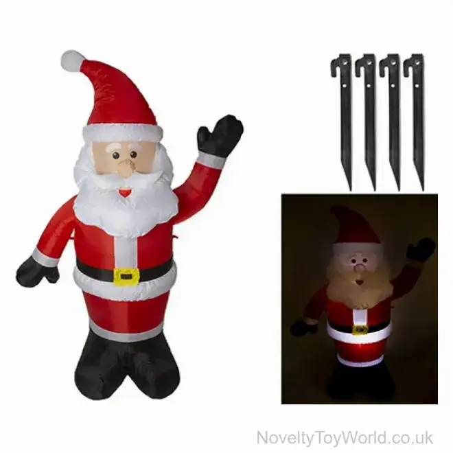 Large Inflatable Santa Decoration With Lights - 1.8M | Wholesale Christmas Decorations UK