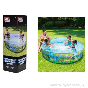 Large Paddling Pool Safari Design - Quick Set Up (183cm)