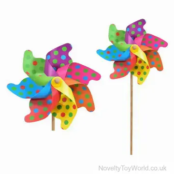 Large Polka Dot Beach Windmill for Sand Castles (75cm)