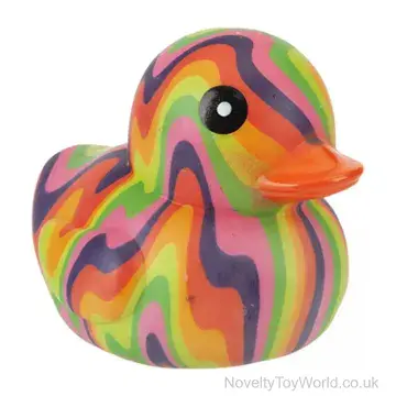 Large Rainbow Rubber Duck (15cm)