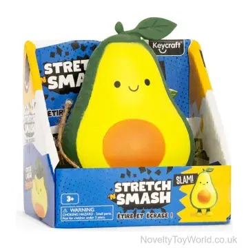 Large Squishy Avocado Stress Toy - Stretch & Smash - Boxed (14.5cm)