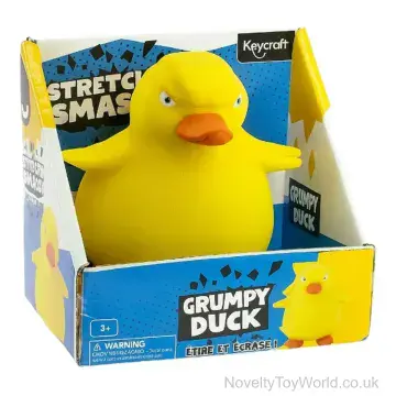 Large Squishy Duck Stress Toy - Stretch & Smash - Boxed (11cm)