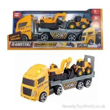 Large Teamsterz JCB Transporter Truck with Digger & Excavator