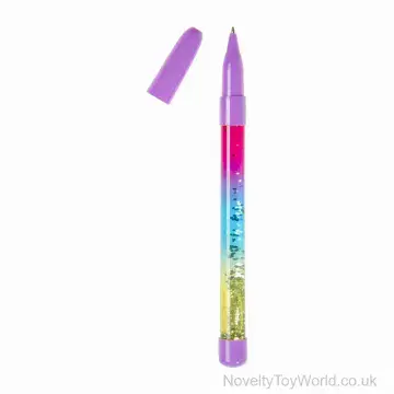 Large Water Filled Pen With Glitter (19cm)
