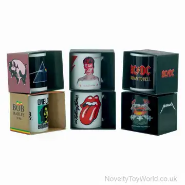 Legends of Rock Licensed Gift Mugs - 6 Assorted (325ml)