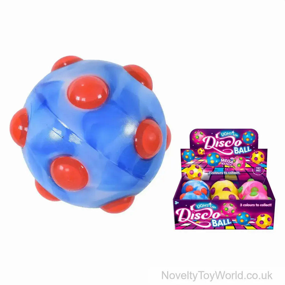 Bulk Buy Light Up Bumpy Rubber Ball 10cm Assorted Wholesale Balls Novelties UK