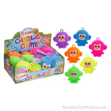 Light Up Chimp Monkey Puffer Ball (10cm)