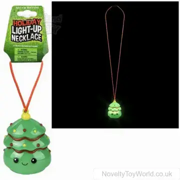 Light Up Christmas Tree Necklace - Xmas Fancy Dress