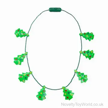 Light Up Christmas Tree Xmas Party Necklace - Adult Size
