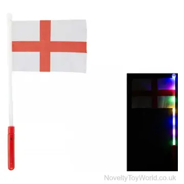 Light Up England Flag On Stick (25cm)