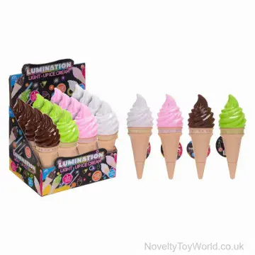 Light-Up Ice Cream Wand - 4 Assorted Designs (17.5cm)