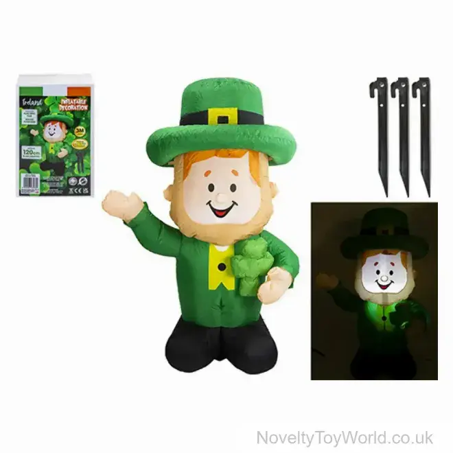 Light Up Inflatable St Patrick's Day Decoration (120cm) | Blow Up Novelties
