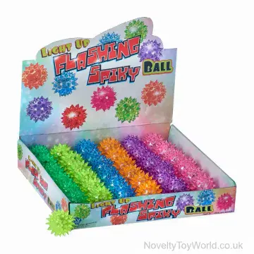 Light Up Mini Spikey Flash Ball - Assorted Colours (3.8cm)
