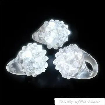 Light Up Novelty Rubber Ring -  Clear White