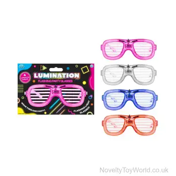 Light Up Novelty Shutter Lens Glasses