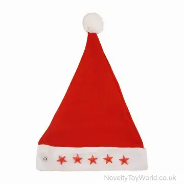 Light Up Santa Father Christmas Hat - Adults