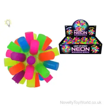 Light Up Sensory Ball With Rubber Tubes (7.5cm)