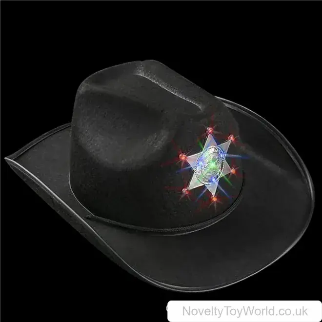 Wholesale Light Up Sheriff Cowboy Hat - Kids | Wholesale Fancy Dress Hats For Kids UK