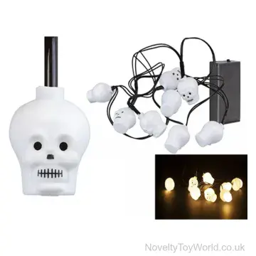 Light Up Skull Hallloween Decoration - 8 Skulls (Boxed)